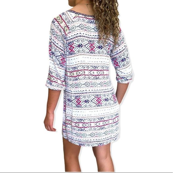 SKIES ARE BLUE MULTICOLOR PRINTED DRESS SZ S - Picture 3 of 7